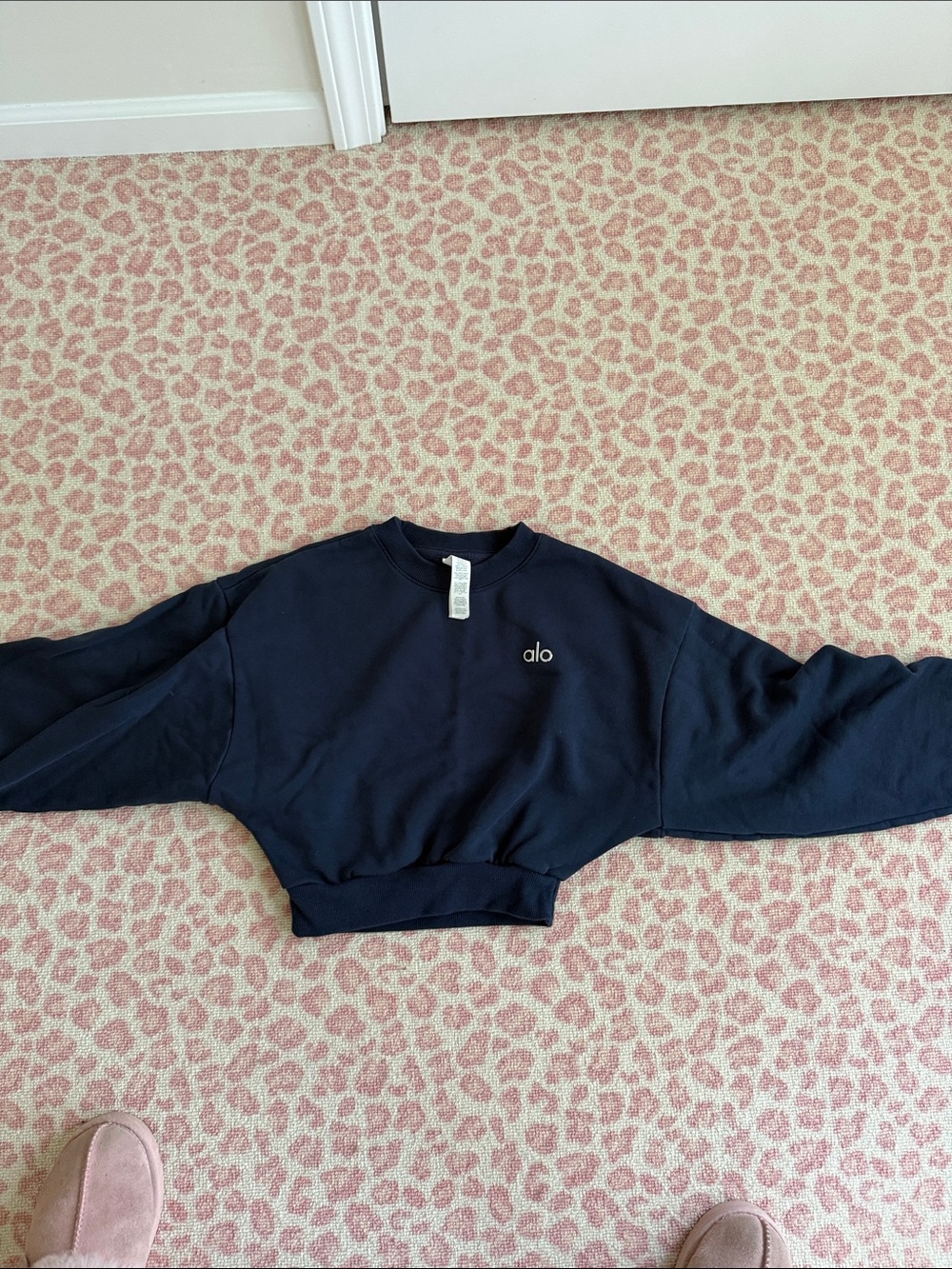 ALO Yoga Navy Crewneck Sweatshirt
